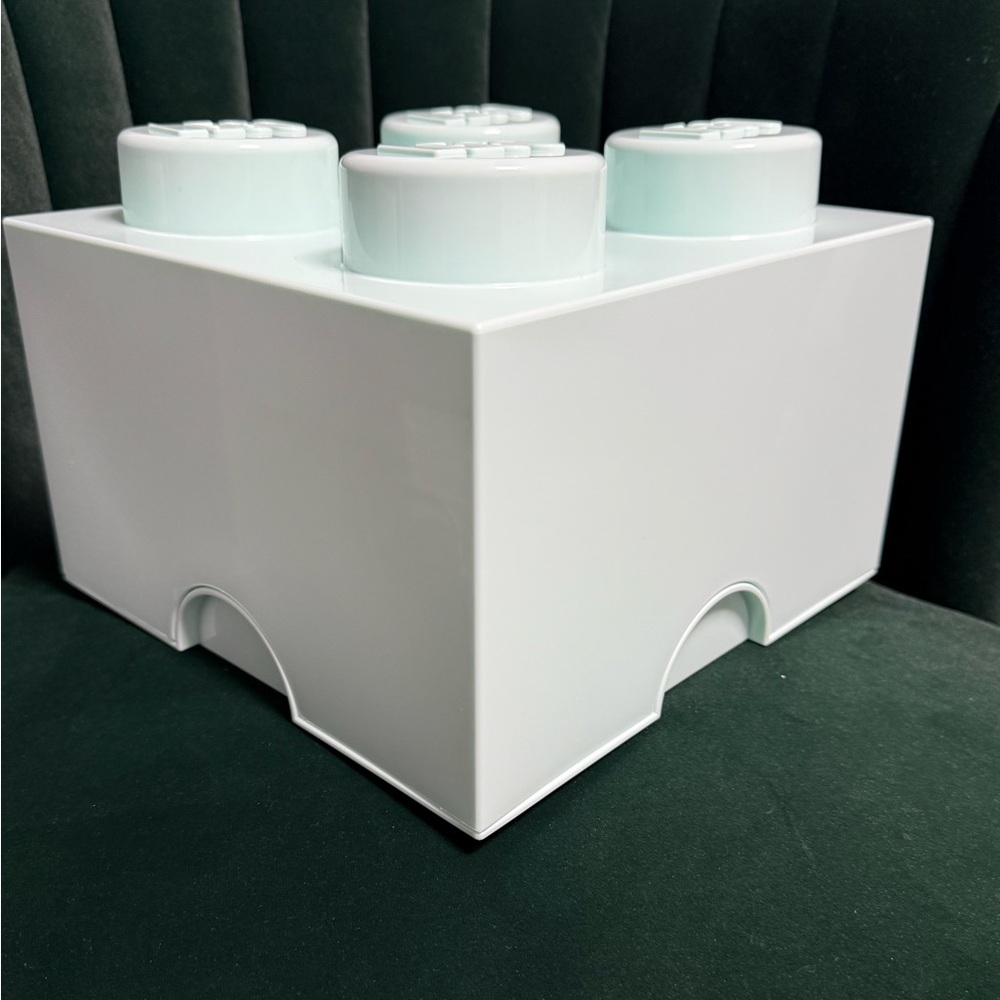 LEGO 4-Stud Storage Brick – Aqua Blue